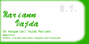 mariann vajda business card